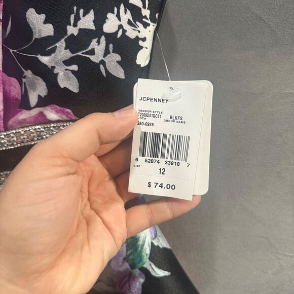 Speechless Girls Floral Print Dress with Rhinestone Detail Size 12 - Picture 3 of 8